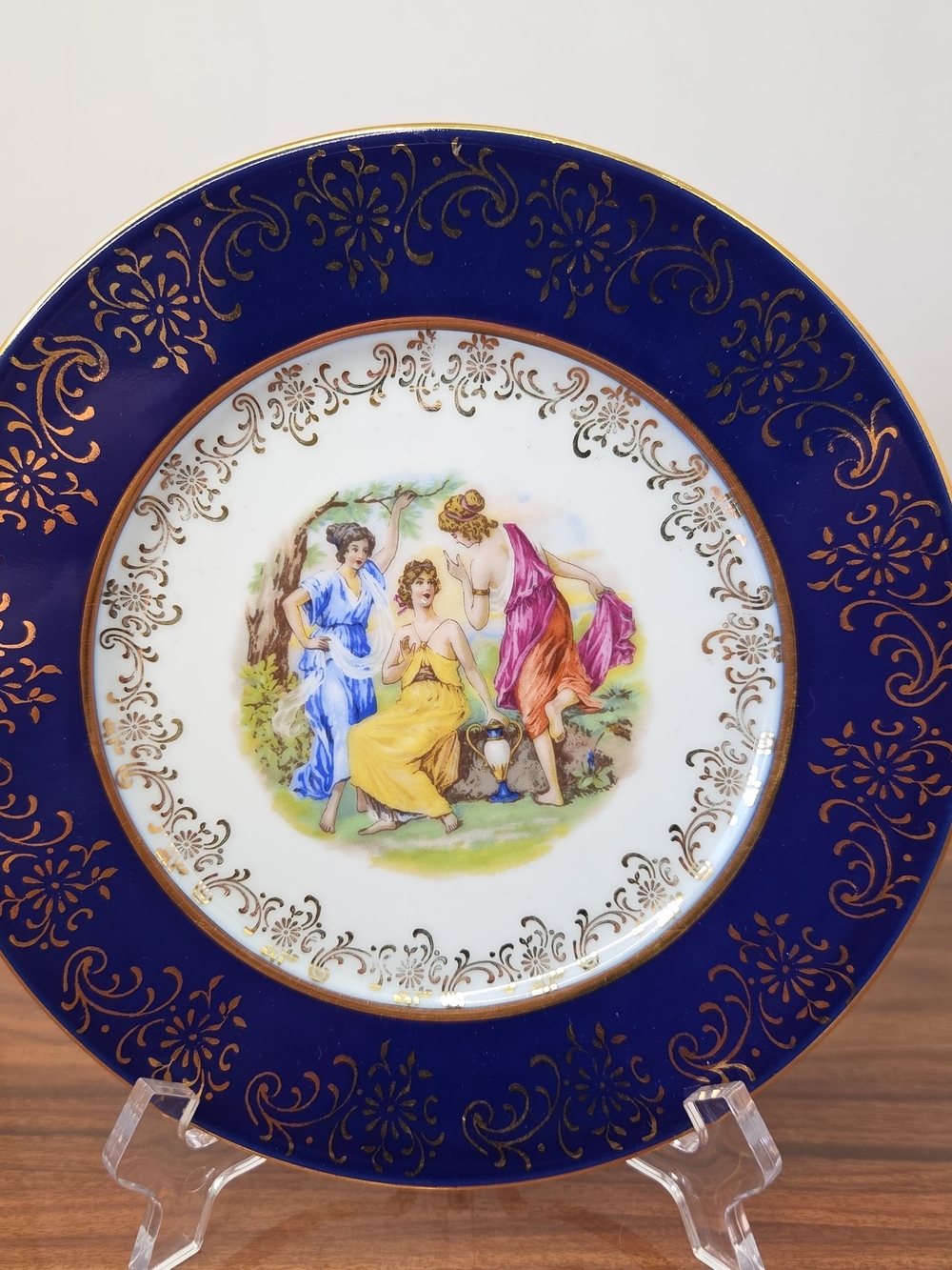 1804 Carlsband Decorative Cobalt Blue/ Gold Bohemian Porcelain Plate
